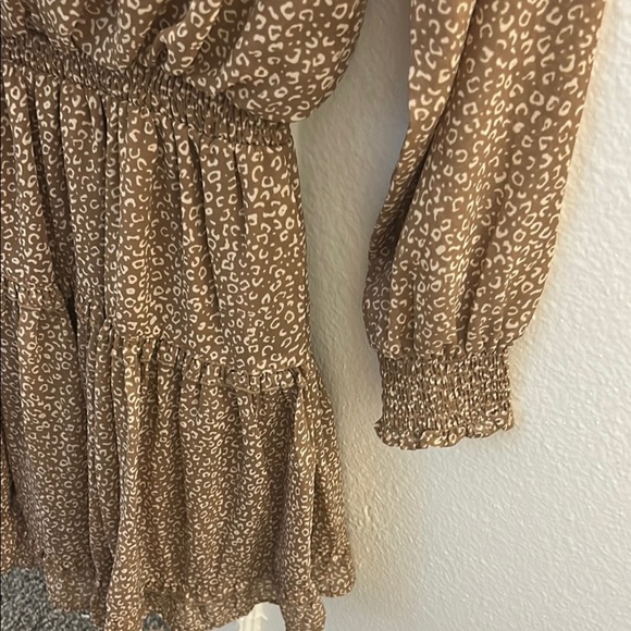 Jessica Simpson Tan and Brown Long Sleeve Sundress - Picture 5 of 5
